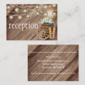 木製素朴バレルと白フローラ-披露宴 エンクロージャーカード (正面/裏面)