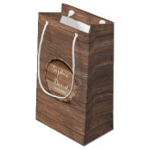 木製素朴バレル結婚のカスタムバッグ スモールペーパーバッグ (裏面アングル)