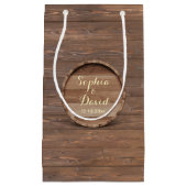 木製素朴バレル結婚のカスタムバッグ スモールペーパーバッグ (正面)