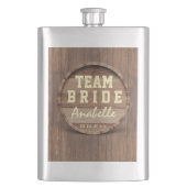 木製素朴バレル結婚式の引き出物チームブライド フラスク (正面)