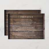 木製素朴パレッ結婚ト詳細 エンクロージャーカード (正面/裏面)