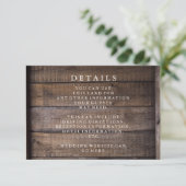 木製素朴パレッ結婚ト詳細 エンクロージャーカード (スタンド正面)