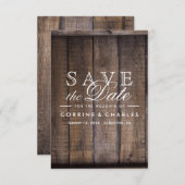 木製素朴パレッ結婚ト – 日付の保存 セーブザデート (正面/裏面)
