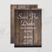 木製素朴パレッ結婚ト – 日付の保存 セーブザデート (正面/裏面)