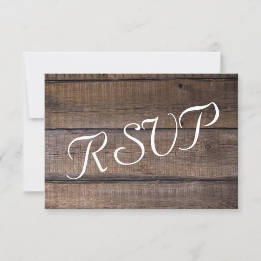 木製素朴パレ結婚ット – RSVP (正面)