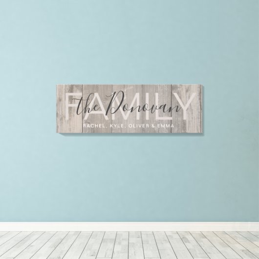 木製素朴ファミリキャンバス キャンバスプリント (インサイチュ (ウッドフロア))