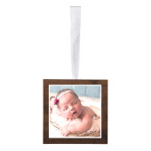 木製素朴フォトコラージュスノー キューブオーナメント (右)