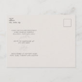 木製素朴フォトニュートラルライトベビーシャワー インビテーションポストカード (裏面)