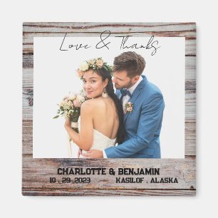 木製素朴フォト結婚式の引き出物 マグネット