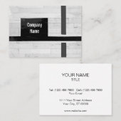 木製素朴フロアラインとマーキングのビジネスCa 名刺 (正面/裏面)