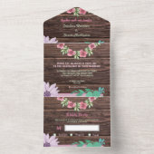 木製素朴フローラスクリプト オールインワン招待状 (内側)