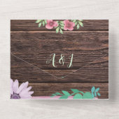 木製素朴フローラスクリプト オールインワン招待状 (裏面)