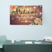 木製素朴フローラストリングラ結婚イトのバナー 横断幕 (トレードショー)