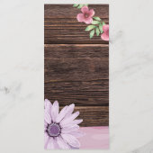 木製素朴フローラス結婚クリプトのメニューカード メニュー (裏面)