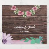 木製素朴フローラワインボトルラベル ビールラベル (シングルラベル)