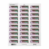 木製素朴フローラ結婚の住所 ラベル (フルシート)