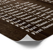 木製素朴フローラ16表結婚座表 ポスター (角)