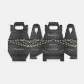 木製素朴ブラック&ホワイト結婚ズ・サンキュー フェイバーボックス (折り畳みなし)