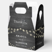 木製素朴ブラック&ホワイト結婚ズ・サンキュー フェイバーボックス (オープン)