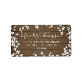 木製素朴ベビーズブレスフローラ差出人住所 ラベル