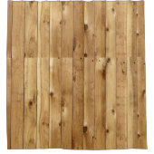 木製素朴ベージュシャワーカーテン シャワーカーテン (正面)