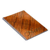 木製素朴ボード写真サンプルのアート ノートブック (右側)