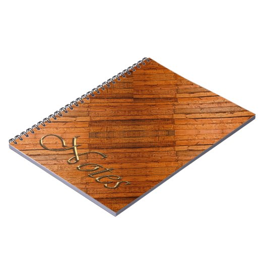 木製素朴ボード写真サンプルのアート ノートブック (左側)