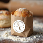 木製素朴ミニマルウィスクベーカリーロゴ ラウンドシール