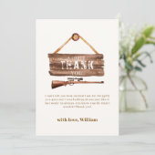 木製素朴ワイルドウエストカウボーイガンベイビーシャワー サンキューカード (スタンド正面)