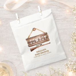 木製素朴ワイルドウエストカウボーイガンベイビーシャワー フェイバーバッグ