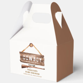 木製素朴ワイルドウエストカウボーイガンベイビーシャワー フェイバーボックス