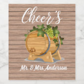 木製素朴ワインバレル ワインラベル (シングルラベル)