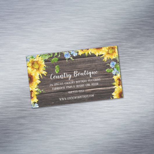 木製素朴名刺マグネットのひまわり マグネット名刺 (インサイチュ)