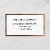 木製素朴名刺 名刺 (裏面)