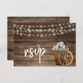 木製素朴樽とカントリーホワイトフラワーズ – RSVP (正面/裏面)