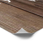 木製素朴独自のポスタープリントを作成 ポスター (角)