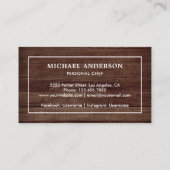 木製素朴白い包丁パーソナルシェフ 名刺 (裏面)