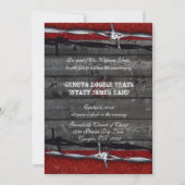 木製素朴皮張りワイヤーカウボー結婚イズ 招待状 (正面)