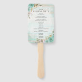 木製素朴結婚式 プログラム&パーティーリスト手扇 ハンドファン (裏面)