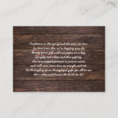 木製素朴表示ブライダルシャワー挿入カードラベル エンクロージャーカード (正面)