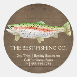 木製素朴魚釣りガイドレイクチャーターボート ラウンドシール