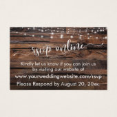 木製素朴&ライトウェディングRSVPオンラインインサート (正面)