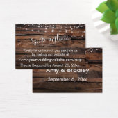 木製素朴&ライトウェディングRSVPオンラインインサート (デスク)