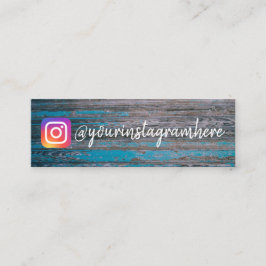 木製素朴Instagramソーシャルメディア スキニー名刺