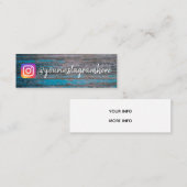 木製素朴Instagramソーシャルメディア スキニー名刺 (正面/裏面)