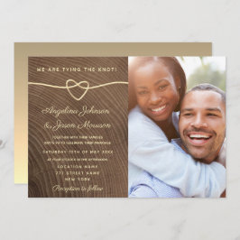 木製結婚写真 招待状