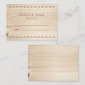 木製結婚護衛用カード プレイスカード (正面/裏面)