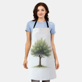 木製絵を描のエプロン エプロン (着用した状態)