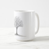 木製絵を描カップ コーヒーマグカップ (正面右)