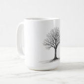 木製絵を描カップ コーヒーマグカップ (正面左)